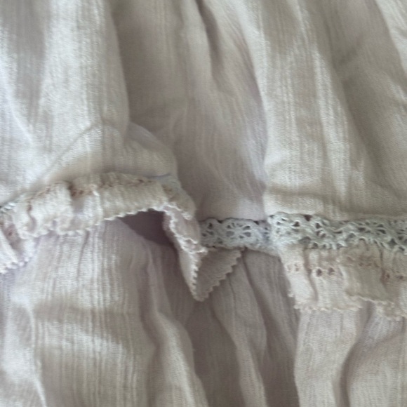 Sunday best Aritzia boho coquette smocked mini ruffle skirt size small - Picture 8 of 16